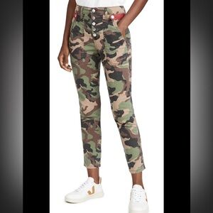 Veronica Beard Arya Straight Leg Camouflage Utility Ankle Jeans Pants Size 25